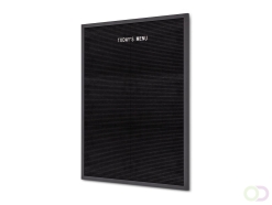 Letterbord Zwart 60 x 80 cm met Zwarte Lijst