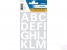 Letters 25 mm A-Z folie watervast wit 2 vel
