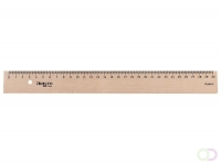 liniaal Aristo 30cm hout met metaalinleg