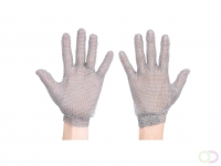 Maliënkolder handschoen maat Medium, Silver