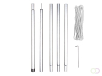 Montagekit met mast, touw en haringen, metaal, diameter 25 mm, hoogte 250 cm