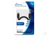 MediaRange DisplayPort™ Connection Cable (Ver. 1.2), 10 Gbps, 2.0m, Black