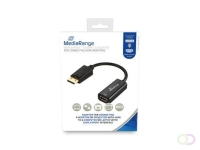 MediaRange DisplayPort™ to HDMI™ High Speed converter, gold-plated, HDMI socket/DP plug, 10 Gbit/s data transfer rate, 15cm, bla