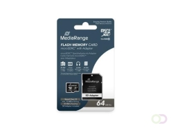 MediaRange microSDXC™ Memory Card with SD Adapter, Class 10, 64GB