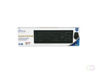 MediaRange Wireless Keyboard and Mouse Set, QWERTZ (DE/AT) T1, Full-Size with Numeric Keypad & Function Keys, 3-Button Mouse wit