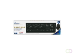 MediaRange Wireless Keyboard and Mouse Set, QWERTZ (DE/AT) T1, Full-Size with Numeric Keypad & Function Keys, 3-Button Mouse wit