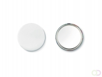 Metalen button Mirror, mat zilver