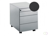 Mobo ladenblok Universal, 3 laden + 1 pennenlade, op wieltjes, antraciet