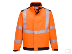 Modaflame multinormen Arc Softshell Jack maat 4XL, Orange/Navy