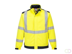 Modaflame multinormen Arc Softshell Jack maat 4XL, Yellow/Navy