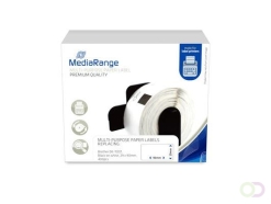 MediaRange Multi-purpose paper labels, for label printers using Brother DK-11201, 29x90mm, 400 pcs, black on white