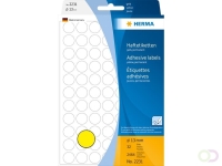 Etiket HERMA 2231 rond 13mm geel 2464stuks