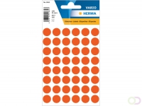 Multipurpose-etiketten, Ø 13 mm, rond rood, permanent hechtend, om met de hand t