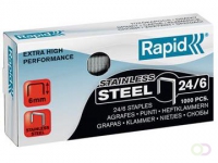 Rapid nietjes 24/6, roestvrij staal, doos van 1.000 nietjes