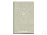 Notitieboek Aurora A5 ruit 5x5mm 192 pagina's 80g linnen grijs
