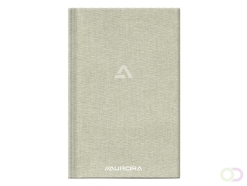 Notitieboek Aurora A5 ruit 5x5mm 192 pagina's 80g linnen grijs
