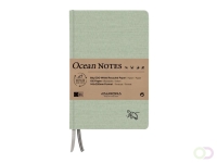 Notitieboek Aurora Ocean A5 192blz lijn 80gr linnenstructuur kaft groen