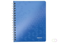 Notitieboek Leitz WOW A5 spiraal PP lijn blauw