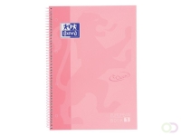 Notitieboek Oxford Touch Europeanbook A4  4-gaats lijn 160 pagina's pastel roze