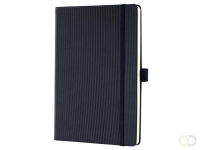 Notitieboek Conceptum Pure A5 zwart blanco hardcover. Genummerde pagina's, inhoudsopgave, sluiting d.m.v.