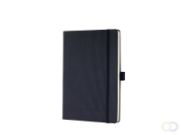 Notitieboek Conceptum Pure A5 zwart gelinieerd hardcover. Genummerde pagina's, inhoudsopgave, sluiting d.m.v.