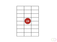Etiket Office-Deals A-series AS0604 70,0 x 37,0 mm - Wit - Zelfklevend - 100 vel
