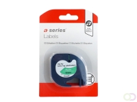 Labeltape Office-Deals A-series AS1426 - t.b.v. Dymo labelmanager - 91204 - Zwart op groen - 12mmx4m