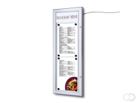 Menubord Outdoor LED Zilver 2x A4 Portrait