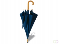 Paraplu met houten handvat Cumuli, blauw