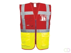 Paris Hi-Vis Contrast Executive Vest maat L, "Stand out in a vibrant two-tone high visibility vest. This style offers a range of