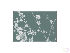 Placemat IEZZY Japanse kersenbloesem groen 6 stuks