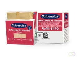 Pleisters Salvequick textiel extra groot 6x 21 stuks