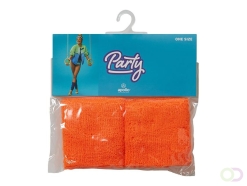 Polsband neon oranje (2st)