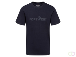Portwest katoenen T-shirt K/M maat XL, "A stylish cotton T-shirt featuring a 3D embossed logo on the chest which says ‘Portwest’