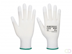 PU Vingertophandschoen maat Medium, White