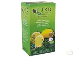 Puro Bio thee Citroen, groene thee, fairtrade, pak van 25 zakjes