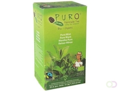Puro Bio thee Pure Mint, fairtrade, pak van 25 zakjes