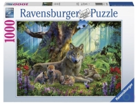 Puzzel Ravensburger Familie wolf in het bos 1000 stukjes