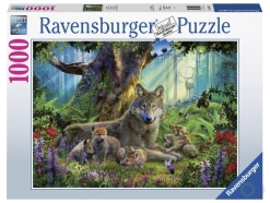 Puzzel Ravensburger Familie wolf in het bos 1000 stukjes