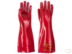 PVC-Werkhandschoen maat XL, "Available in a choice of three lengths these gauntlets are fully coated and have a soft comfortable