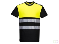 PW3 Hi-Vis T-shirt klasse 1 maat 6XL, Black/Yellow