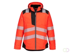 PW3 Hi-Vis Winterjack maat L, Red/Black