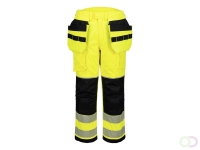 PW3 Vlamvertragende Modaflame Hi-Vis winterbroek met holsterzakken maat L, Yellow/Black