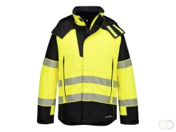 PW3 Vlamvertragende Modaflame Regen Hi-Vis winterjas maat L, Yellow/Black