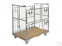 Rolcontainer houten vloer 500kg met rem