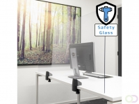 Scheidingsscherm Bureau/Tafel, Plexiglas transparant, exclusief voeten, 58x160x0,5 cm