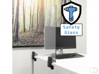 Scheidingsscherm Bureau/Tafel, Plexiglas transparant, exclusief voeten, 58x75x0,5 cm