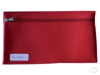 Schooletui 15x26cm met rits skai helder rood