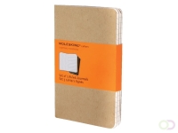 Schrift Moleskine 90x140mm lijn 128 pagina's pocket kraft