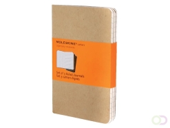 Schrift Moleskine 90x140mm lijn 128 pagina's pocket kraft
